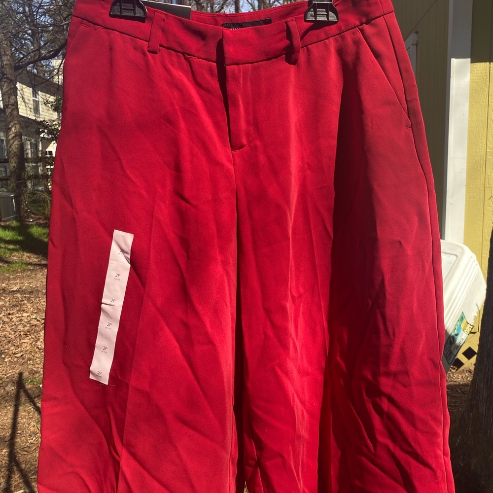 BUY1 GET1 FREE🌺 Banana Republic 2petitte Rich Red Gaucho pants